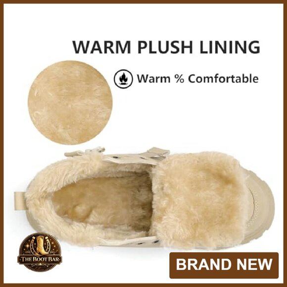 Women's Waterproof Snow Boots with Fur Lining Anti-Slip Winter Ankle Boots - Picture 5 of 8